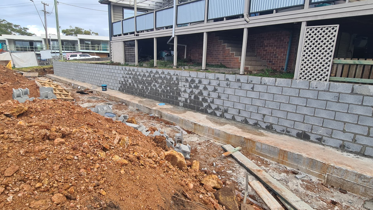 Besser Block Retaining Walls built by Retain by Theo in Wollongong