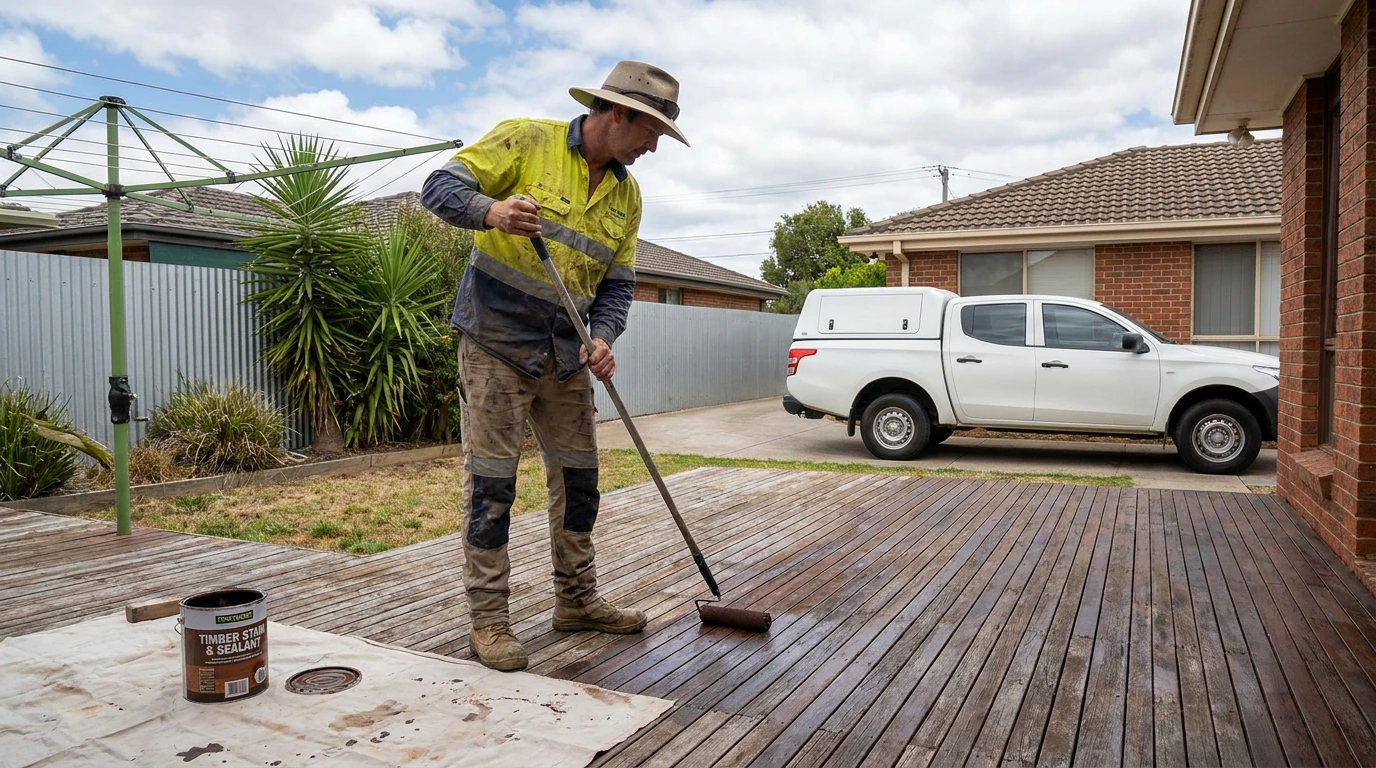 Deck Builder job site prepared and completed by Retain by Theo in the Illawarra