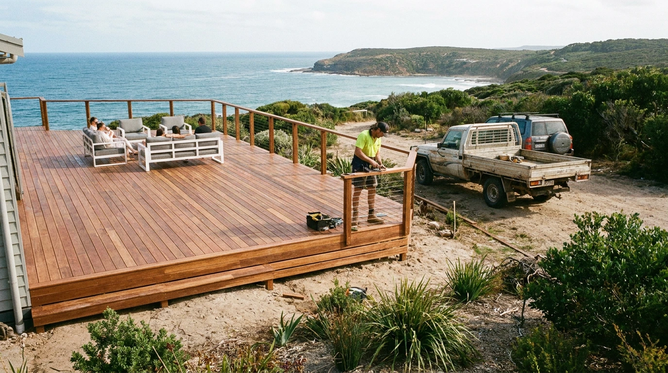 Deck Builder completed by Retain by Theo for a local Illawarra property