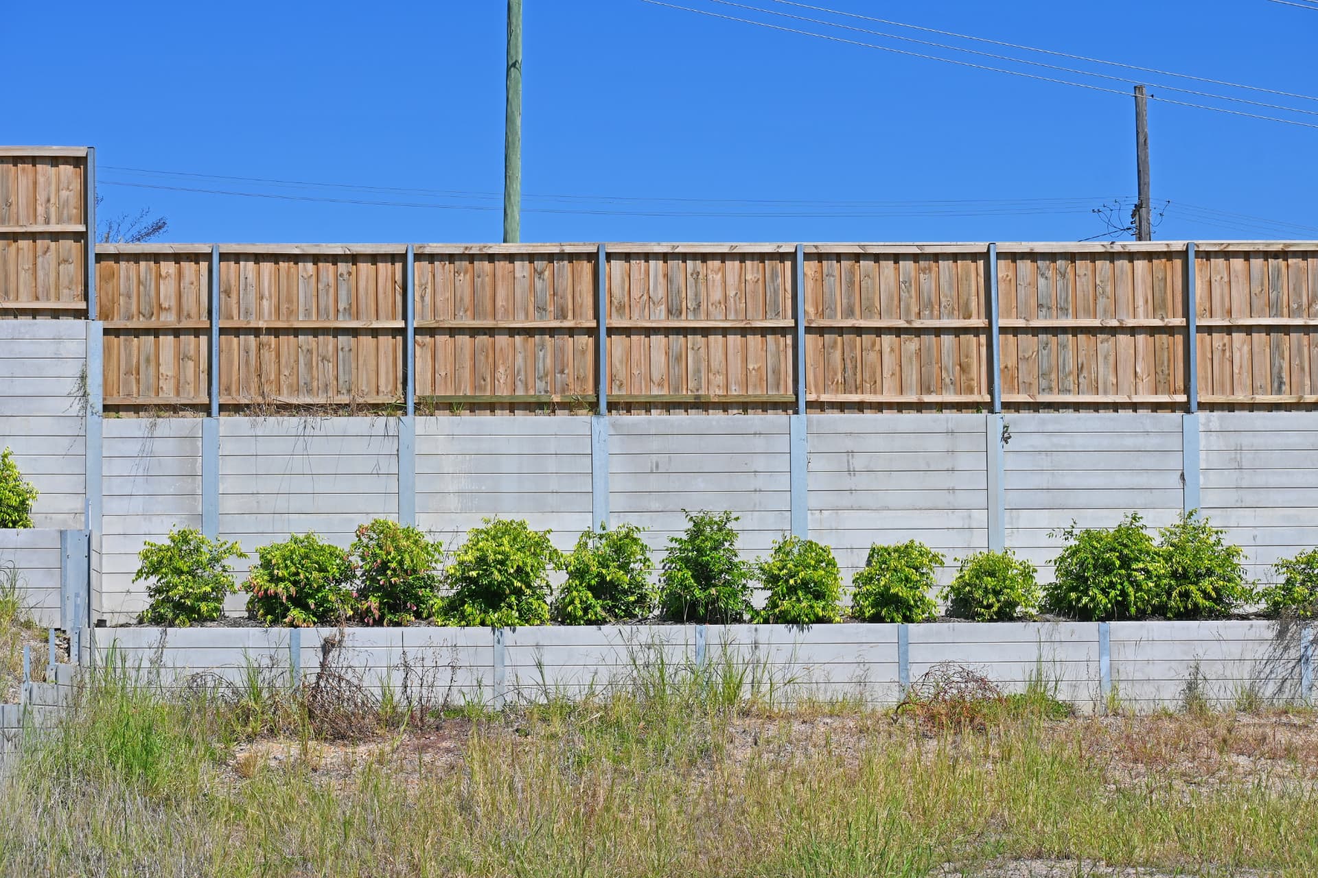 Concrete Sleeper Retaining Walls under construction on an Illawarra site by Retain by Theo