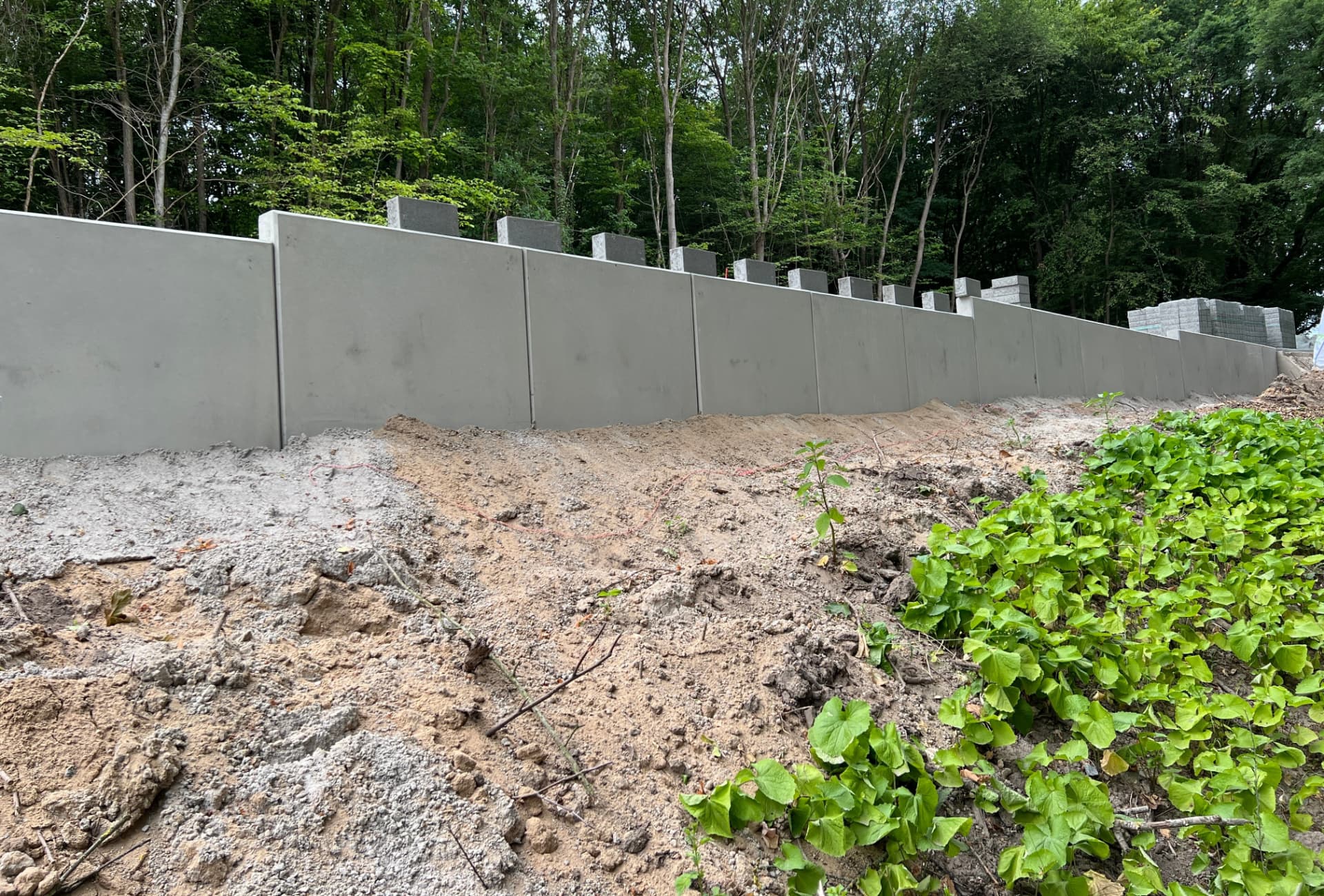 Retaining wall job site being prepared by Retain by Theo in the Illawarra
