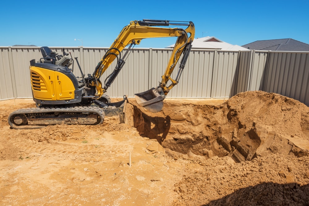 Close-up of excavation & earthworks finished on site by Retain by Theo